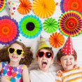 thumbnail image 4 of 12 Piezas De Abanicos De Papel Colgantes, Decoraciones Para Fiestas, Suministros Para Fiestas, Accesorios Para Fotos Para El Carnaval Del Cinco De Mayo, Taco Mexicano, Martes, Fiesta Infantil Colorida, 4 of 5