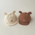 thumbnail image 3 of "Adorable Winter Baby Bear Hat – Soft Velvet, Adjustable, Sun Protection, Unisex for Infants 3-18 Months, Beige", 3 of 6