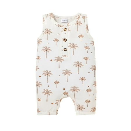 

Boys Bodysuits Girls Baby Button Floral Romper Leaves Jumpsuit Outfits Romper&Jumpsuit