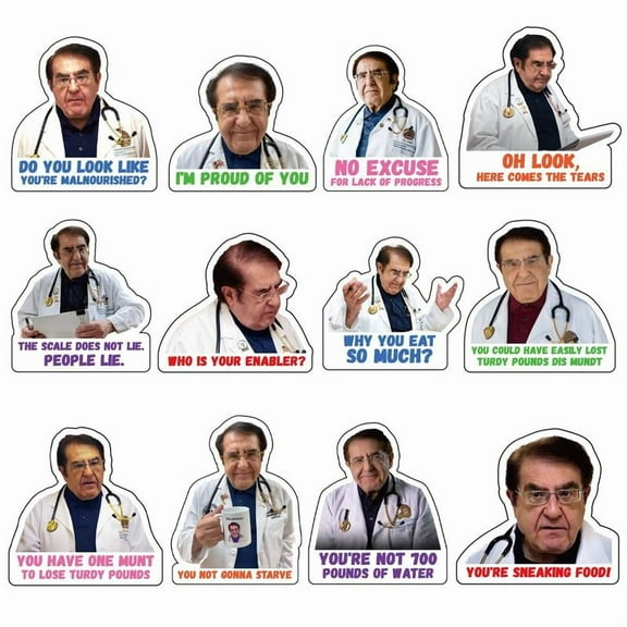 Dr. Nowzaradan Fridge Magnet, 12pcs/set Funny Doctor Pattern Magnet, Colorful Text Magnetic Accessories for Refrigerator & Car