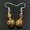 Tiger's eye stone, variant on Wholesale Natural 6-12mm agate jade round beads dangle 925 silver hook earrings-Tiger's eye stone