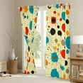 thumbnail image 3 of Manfei Colorful Polka Dot Black Out Curtains, Mid Century Minimalism Curtains Pack of 2 (42x63 Each), Vintage Abstract Bedroom Curtains, Curtains and Drapes Room Decor, 3 of 6