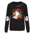 thumbnail image 7 of Sweatshirts for Women JIANLAI Spooky Season Cute Ghost Pumpkin Graphic Crewneck Sweatshirt, Fall Halloween Long Sleeve Pullover Top, Loose Casual Printed Sweatshirt, 7 of 7