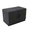 thumbnail image 2 of PU Leather Card Storage Organizer, Expansive Card Capacity Water Proof Magnetic Card Deck Box with  Tray for Trading CardsBlack Gray 200 Cards, 2 of 7