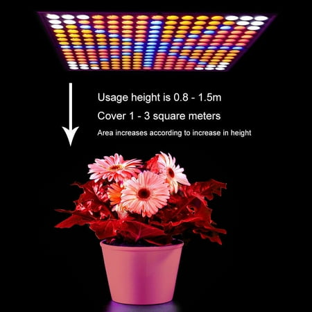 Blue Led Full Tower Ktaxon Pack of 2 Grow Plant Panel Light,45Watts 225 LEDs Full Spectrum for Hydroponic Green House Plant, Quad-Band Hanging Light ()