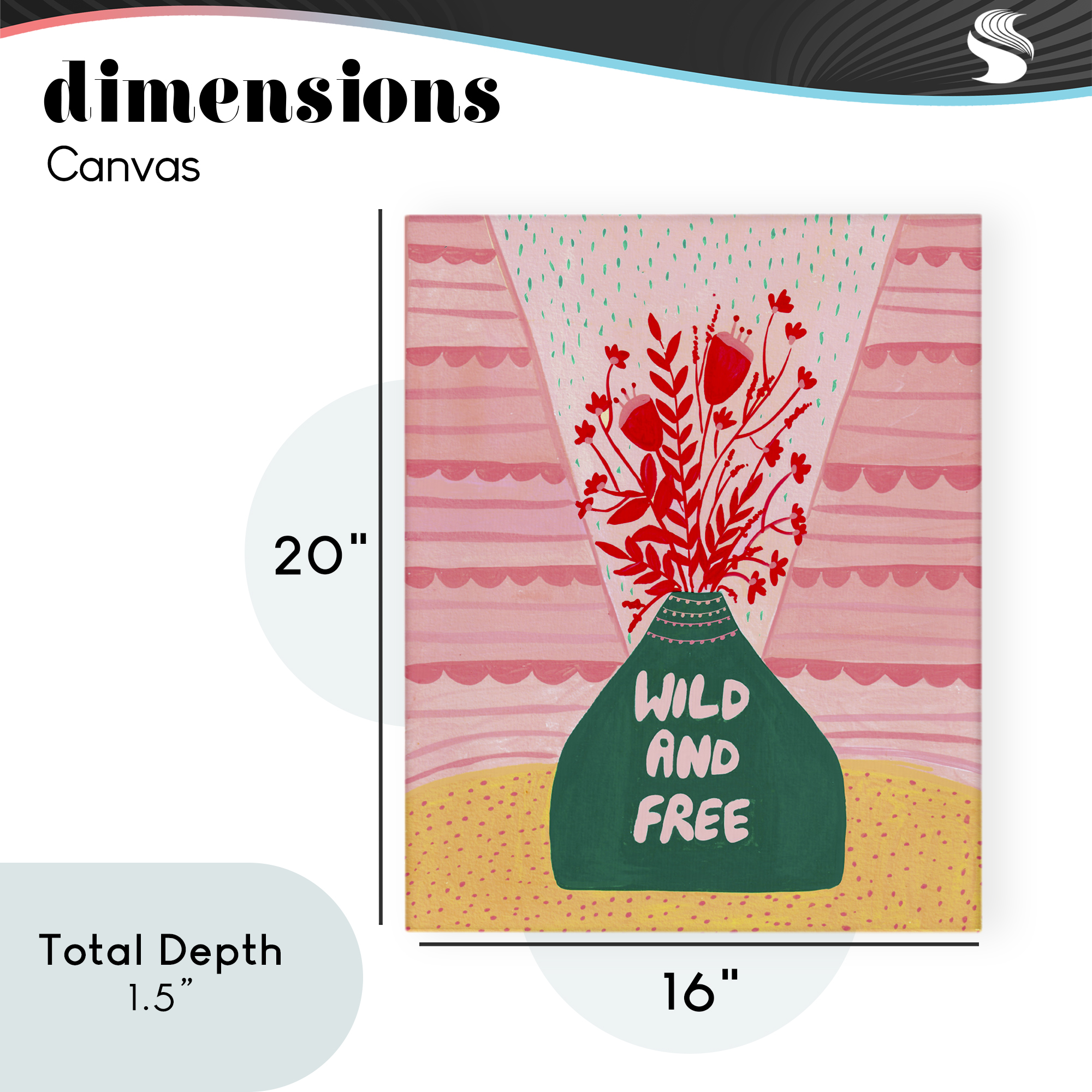 Midcentury Wild And Free Canvas Wall Art, design by Nabeela Rumi