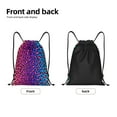 thumbnail image 5 of Easygdp Leopard Neon Rainbow Gradient Drawstring Backpack, Beach Sackpack, Travel Sackpack Lightweight for Sports, Gym, Travel, Swimming - Small, 5 of 9