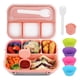 thumbnail image 1 of Fiambrera Bento con 4 compartimentos, recipiente para salsas, utensilios, palillos para comida y moldes para muffins para la escuela, 1 of 5