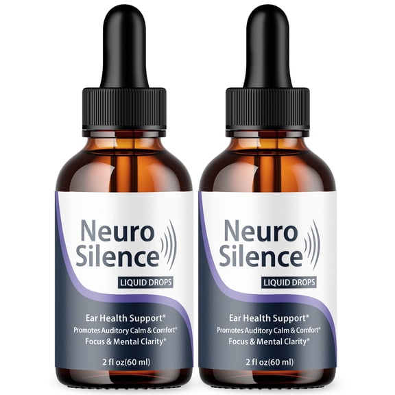 Neuro Silence Ear Health Support Drops Natural Formula Healthy Hearing Supplement NeuroSilence 60 Servings