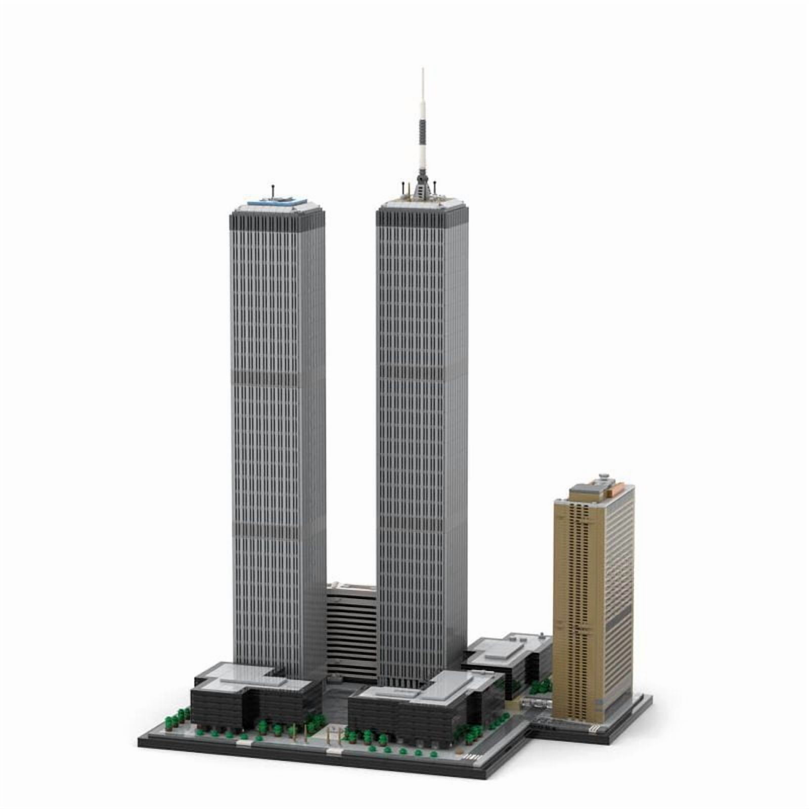 MOC-177998 World Trade Center Complex Modular Building Blocks Set Skyscraper MOC Bricks Toys 1：800 Model 7124pcs