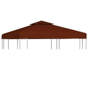 Gazebo Roof 2-Tier Charmma Gazebo Top Cover 9.1 oz/yd² 9.8'x9.8' Terracotta