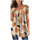 thumbnail image 2 of Puntoco - Camiseta de manga corta para mujer con cuello en V y estampado floral Puntoco Puntoco-505, 2 of 7