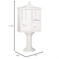 thumbnail image 4 of Salsbury Industries 3308R-WHT-U Regency Decorative CBU - 8 A Size Doors - Type I - White - USPS Access, 4 of 4