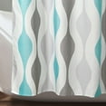 thumbnail image 3 of Lush Decor Mid Century Geo Polyester Shower Curtain, 72x72, Blue/Gray, Single, 3 of 7
