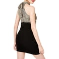 thumbnail image 2 of Teeze Me Womens Juniors Halter Mini Bodycon Dress Black 3/4, 2 of 2