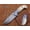 White, variant on 7.5" folding knife, Hand forged twist pattern Damascus steel Natural Bull horn scale with Damascus Bolster Pocket knife, Equipped with Brass liner lock & thumb knob, Cow Hide Leather sheath