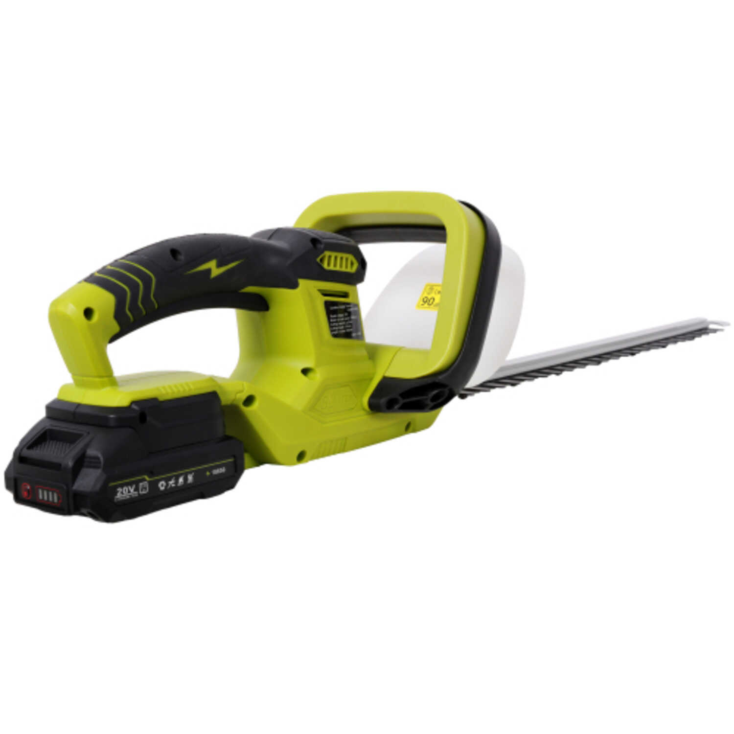 21V DC Hedge Trimmer 21inch Steel Blade Brush Motor With Battery & Charger For Lawns Bushes Garden Landscaping