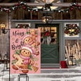 thumbnail image 2 of Christmas Gingerbread Man Garden Flag 12.5x18 Inch Double Sided Candy Cane Pink Merry and Bright Holly Berries Small Flag Seasonal Winter Holiday Yard Outdoor Outside Decoration, 2 of 6