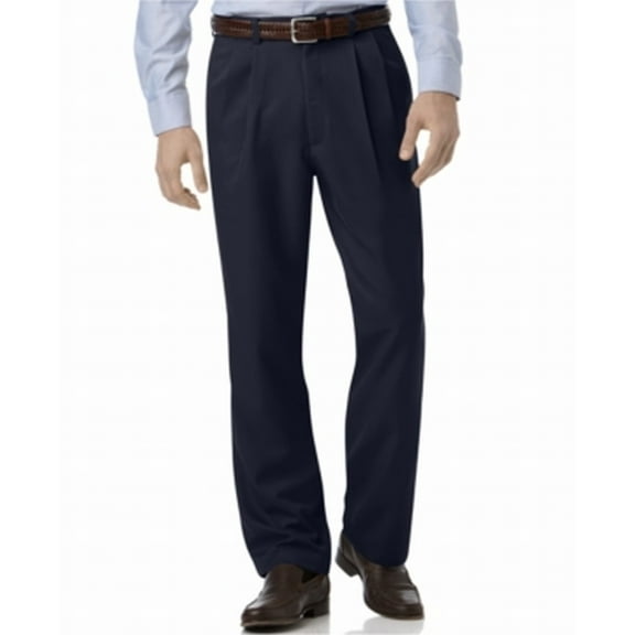 NEW Navy Blue Men's 38x32 Classic Fit Pleat-Front Dress Pants