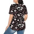 thumbnail image 5 of Women Western Aztec Tunic Tops Summer Round Neck Short Sleeve Tee Shirts Argyle Plaid Tshirts Top, 5 of 7