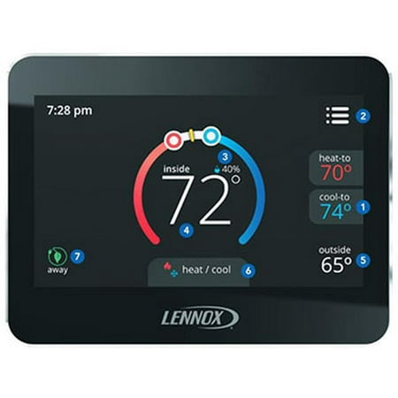- Lennox 13H14 Comfort Sense 7500 Touchscreen Multi Stage Thermostat