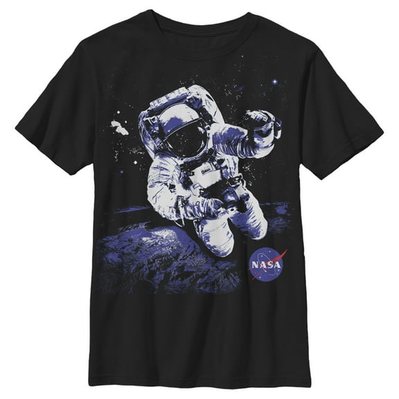 Boy's NASA Astronaut  Graphic Tee Black Large