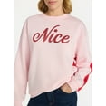 thumbnail image 4 of Christmas Women's Naughty and Nice Graphic Fleece Sweatshirt, Sizes XXS-XXL, 4 of 5