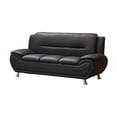 thumbnail image 2 of Kingway Furniture Zebra Faux Leather Sofa with Pillow Top Armrests in Black, 2 of 8