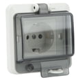 thumbnail image 4 of Tomacorriente de pared estándar IP66 impermeable, adaptador de enchufe oculto para montaje en pared con carcasa de PC, 16 A, 4 of 14