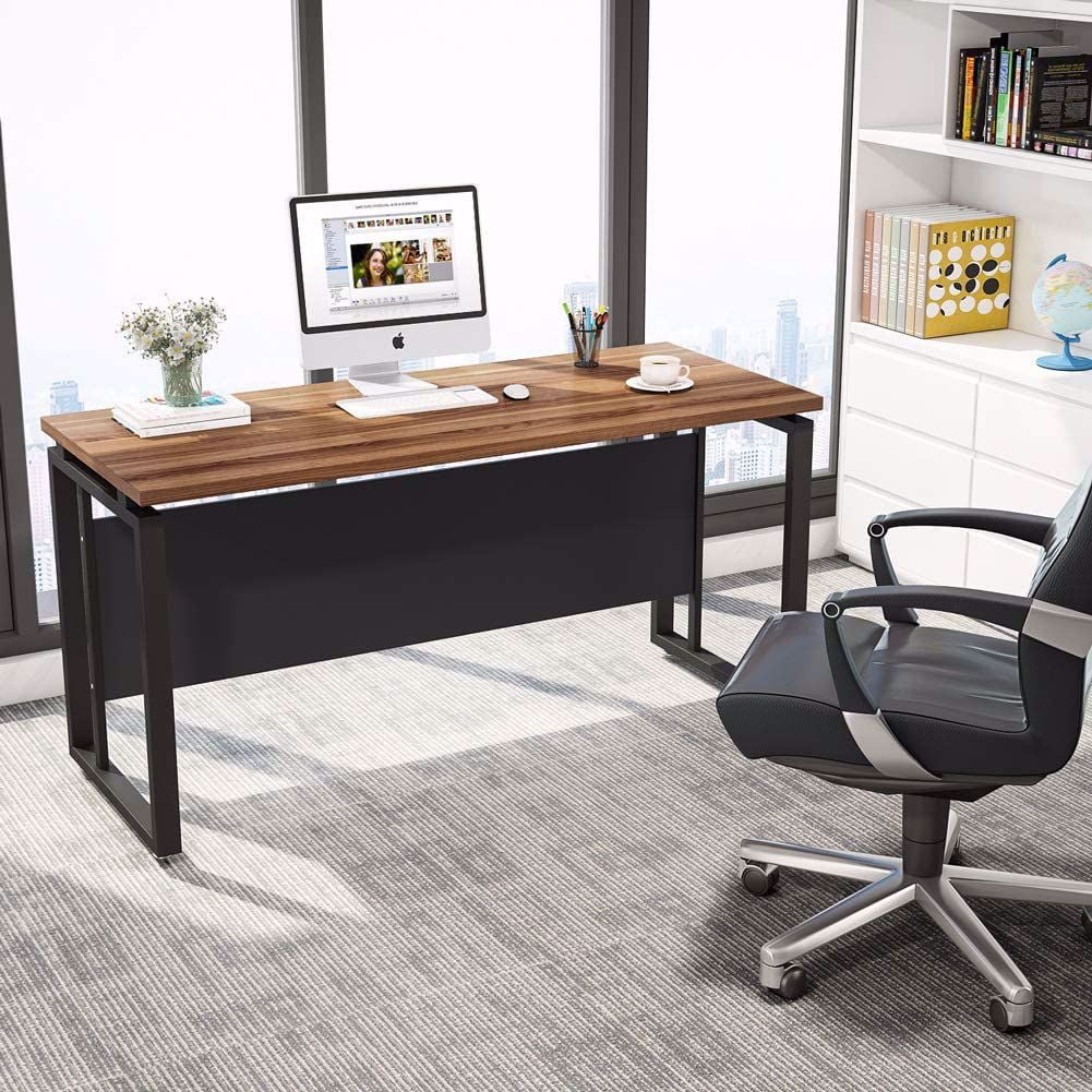 Tribesigns 55 inches Computer Desk, Office Desk Writing Table for ...