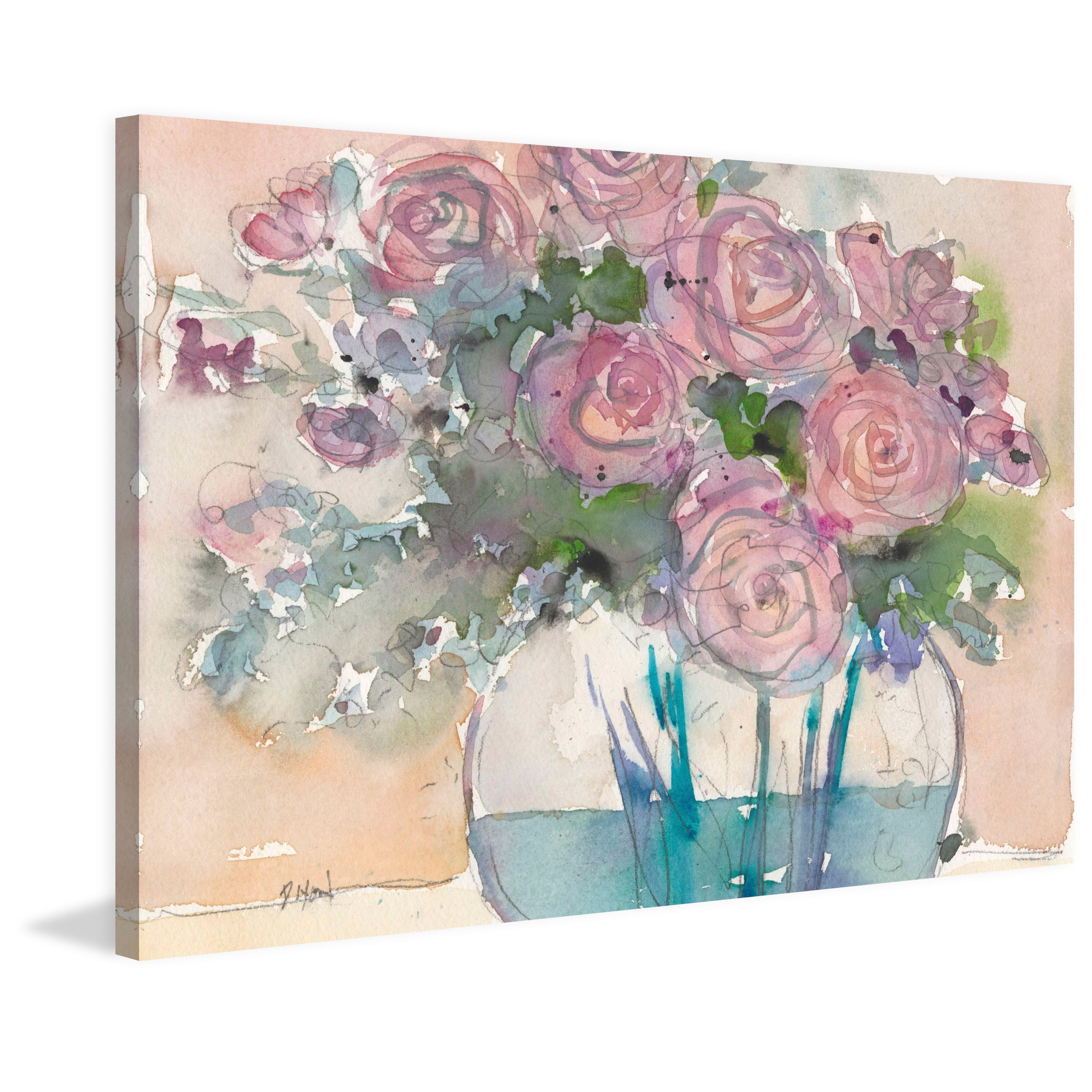 Marmont Hill "Faded Pink" Painting Print on Wrapped Canvas