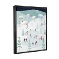 thumbnail image 3 of Stupell Industries Ice Skating Families Snowfall Holiday Painting Black Floater Framed Art Print Wall Art, 3 of 6