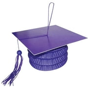 Anagram Grad Cap Paper Lantern Bouquet 5.5" Balloon Weight, Purple