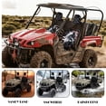 thumbnail image 4 of KUIFORTI American Flag Wolf UTV Seat Covers Anti-Slip Seats Cover for UTV Easy Installation Compatible with Yamaha Rhino 700 660 450 2004-2021 Rhino Seat Cover Set(4 PCS), 4 of 7