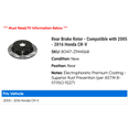 thumbnail image 2 of Rear Brake Rotor - Compatible with 2005 - 2016 Honda CR-V 2006 2007 2008 2009 2010 2011 2012 2013 2014 2015, 2 of 2