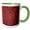 Green/White, variant on 3drose, Renaissance Inspired Oval Design in Red, 11oz Two-tone Black Mug