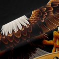 thumbnail image 5 of Manfei Bald Eagle Us Flag Kitchen Curtains,Red Stripes Black Out Curtains Pack of 2 (42x63 Each),Black, 5 of 7