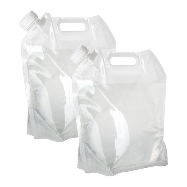 Al aire libre 5l Autoconducción Camping Viajes Cubo portátil Bolsa de agua Equitación Montañismo Hervidor plegable Agua potable Almacenamiento de agua - Packof2 Kuyhfg Sin marca