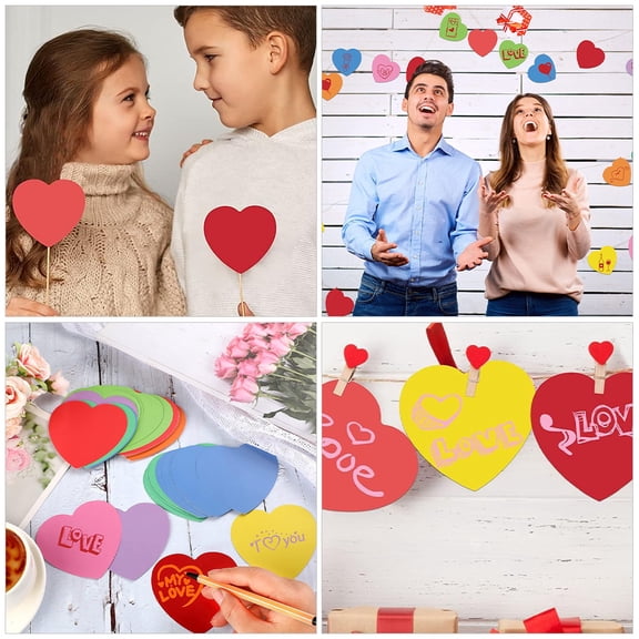 108pcs Assorted Small Heart Cutout Paper Shapes for Wedding Decorations, Party Favors, and School Art & Craft Projects