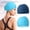 Dark Blue+Blue, variant on 2-Pack Swim Cap, Swimming Cap Man Women, Pure Color PU Coating Comfortable and Not Tight, Swimming Cap for Women Long Hair