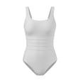 thumbnail image 5 of CHGBMOK Womens One Piece Swimsuit Solid Tummy Control Bathing Suit Square Neck Spaghetti Straps Swimwear Modest Swimsuit, 5 of 8