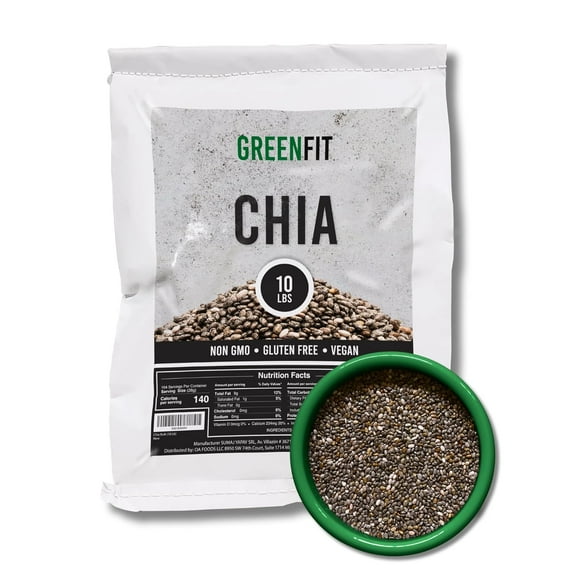 Premium Bulk Chia Seeds (10Lbs Bag) | A  Grade Chia | Nutrient-Packed Superfood | Non-GMO | Gluten-Free Chia Seeds Bulk | Vegan