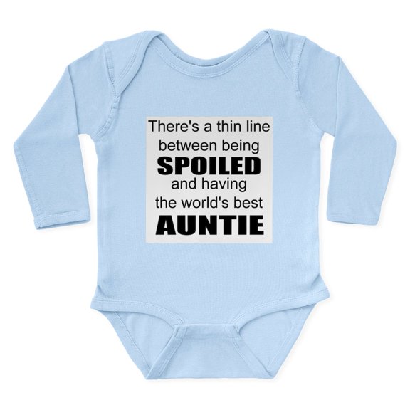 CafePress - Funny Auntie Body Suit - Long Sleeve Cotton Baby Bodysuit