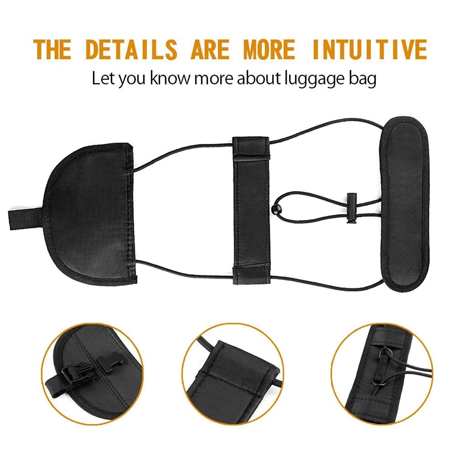  Solady Luggage Straps for Suitcases TSA Approved Travel Belt  for Luggage Travel Essentials 2pcs Luggage Straps with Luggage Tags Luggage  Bungee Add A Bag Portable Adjustable Belt (Black) : Clothing, Shoes