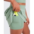 thumbnail image 4 of CRZ YOGA Girls Feathery-Fit Soft Ruffle Athletic Skirts School Casual Skorts with Pockets Liner Kids Teen, 4 of 6