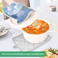 thumbnail image 3 of Yayeee Pot Holders Kitchen Heat Resistant with Pocket 7"x9.8" Cotton Oven Cooking Hot Pads, Blue Sky and River, 3 of 7