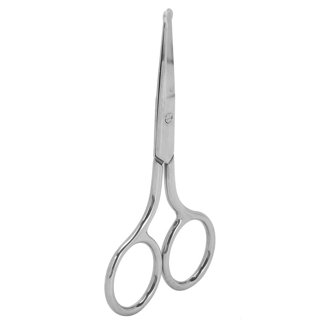 STAINLESS STEEL NOSE HAIR SCISSORS ROUNDED Tip FOR EYEBROWS BEARD MOUSTACHE NOSERounded Tip
