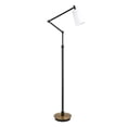 thumbnail image 4 of Evelyn&Zoe Industrial Metal Floor Lamp with Brass Accents, 4 of 15