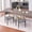 Black+Grey + Metal, variant on Modern Upholstered Bar Stool Set of 2 – 30" Seat Height, Gold-Accented Armrests, Beige Fabric & Black Metal Frame, Ergonomic Design for Kitchen Island & Dining Counter