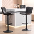 thumbnail image 5 of Kidol&Shellder Bar Stools 1 Pcs Brown Adjustable Swivel High Back Counter Stools with Soft Cushion, 5 of 7
